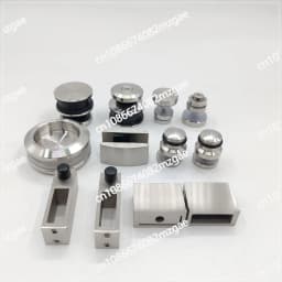 Shower Room Glass Sliding Door Hardware Kit Stainless Steel Sliding Door Pulley Bathroom Accessories