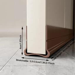 93cm Self-adhesive Door Bottom Sealing Strip PVC Flexible Door Gap Wind and Dust Proof Weather Strip with Soundproofing Felt