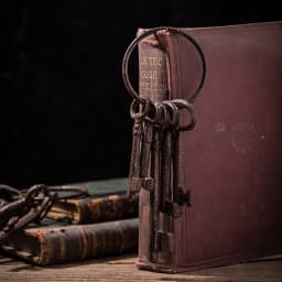 Pirate Treasure Chest Keys Set,Key Ring Antique Style,Rustic Cast Iron Skeleton Key Wall Decor, Costume Prop (5 Keys)