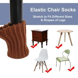 24PCS Table Legs Socks Knitted Chair Cover Furniture Legs Sock Chair Leg Floor Protector Cover Legs For Furniture Chair Leg Caps