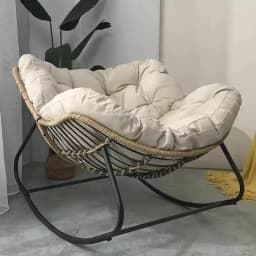 Outdoor Rocking Chair Adult Lazy Sofa Bird Nest Shaped Living Room Balcony Nap Small Apartment Rattan Woven Adul Rocking Chair