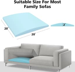 Sofa Couch Cushion Support Sagging Seat Trapezoidal Practical Easy to Install Sofa Repair Sponge for Chair Dorm Household Hotel