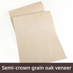 58x250cm White Oak Semi-crown Grain Engineered Wood Veneer For Furniture Walls Cabinets Interior Design And Decorative Projects