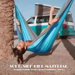 Camping Hammock Portable Hammocks with Tree Straps Attached Carry Bag Perfect for Outside Indoor Hiking Beach Backpack Travel