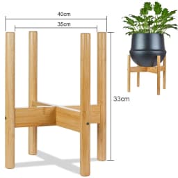 Bamboo Plant Shelf Cross Flower Frame Balcony Garden Plant Holder Stand Flower Pot Rack Garden Indoor Display Plant Stand