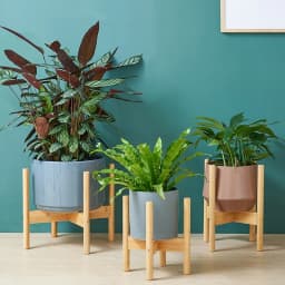 Bamboo Plant Shelf Cross Flower Frame Balcony Garden Plant Holder Stand Flower Pot Rack Garden Indoor Display Plant Stand