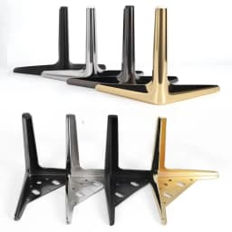 4PCS Metal Black & Gold Sofa Legs - 12/15/18/25cm Height for TV Cabinet/Bed/Coffee Table/Desk/Stool/Chair (Multi-Purpose Use)