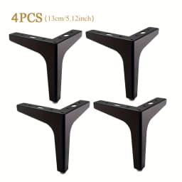4PCS black height modern furniture sofa legs metal matte black treatment table cabinet legs furniture accessories