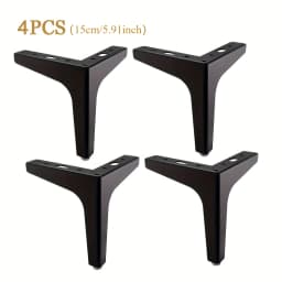 4PCS black height modern furniture sofa legs metal matte black treatment table cabinet legs furniture accessories