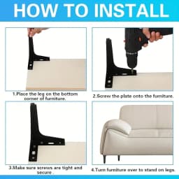 4PCS black height modern furniture sofa legs metal matte black treatment table cabinet legs furniture accessories