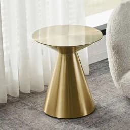 Italian Design Stainless Steel Modern Coffee Table Luxury Round Tables Gold Bedroom Table Living Room Mobile Furniture WWH20YH