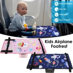 Children's Travel Portable Airplane Bed Cute Cartoon Oxford Foot Leg Rest Airplane Hammock Kids