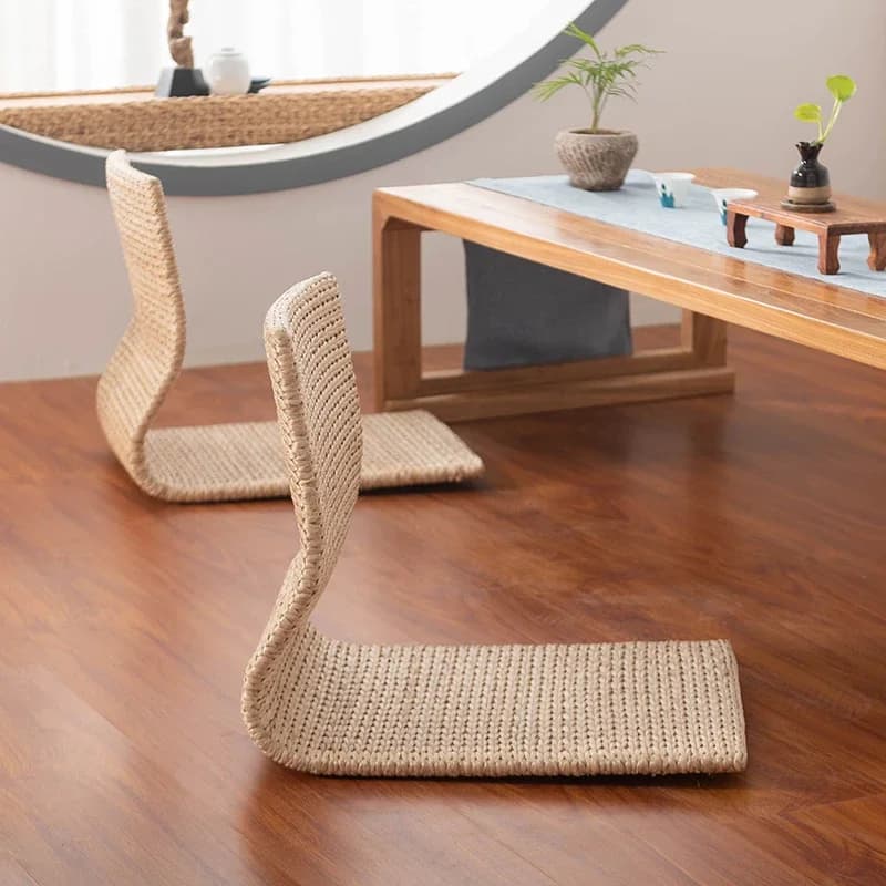 Japanese-style Tatami Chair Legless Straw Rattan Chairs Bed Bay Window Computer Seat Bedroom Dormitory Putuan Sitting Pier