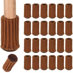 24Pcs Knitted Silent Furniture Legs Socks High Elastic Feet Socks Floor Protectors with Anti-Slip Pads Thick Chair Feet Covers