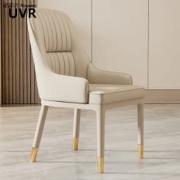 UVR Restaurant Chairs Hotel Kitchen Backrest Stool Modern Simple Dining Chair Cafe Upholstered Stool Light Luxury Furniture