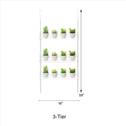 ABWP-3-Tier Window Plant Shelves 16 Inch, Acrylic Adjustable Hanging Floating Shelf, Window Sill Extender For Indoor Plants