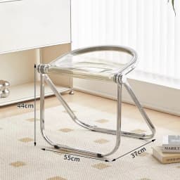 Nordic Middle Ancient Foldable Chair Home Transparent Style Office Leisure Dining Chair Acrylic Creative