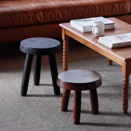 Japanese Elm Wood Step Stools Wabi-Sabi Style Low Bench Minimalist Entryway Seat Rustic Side Table for Living Room & Bedroom