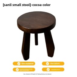 Japanese Elm Wood Step Stools Wabi-Sabi Style Low Bench Minimalist Entryway Seat Rustic Side Table for Living Room & Bedroom