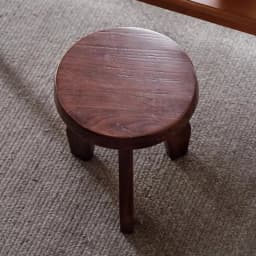 Japanese Elm Wood Step Stools Wabi-Sabi Style Low Bench Minimalist Entryway Seat Rustic Side Table for Living Room & Bedroom