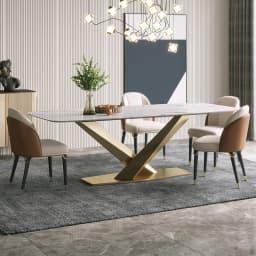 small apartment often practical rock slab dining table and chairs household high-end with chairs stainless steel dining table