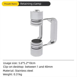 BAAU Outdoor -Table Supply Portable Stainless Steel Camping -Table Accessories New,Retaining Clamp