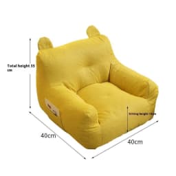 Solid Color Sofa Chair Cartoon Seat Children Sofa Lazy Cat Bean Bag Environ Mentally Friendly Portable Sofa Bedroom Furniture