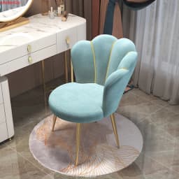Nordic Chairs Home Furniture Luxury Dining Chair Living room Reception Soft Velvet Backrest Manicure Leisure Makeup Stool ins