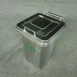 240L stainless steel trash can large 120 marine metal trailer nut shell box outdoor 240 liters can spot