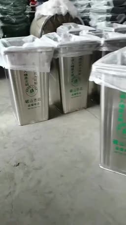 240L stainless steel trash can large 120 marine metal trailer nut shell box outdoor 240 liters can spot