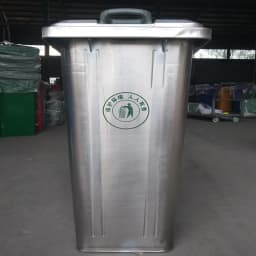 240L stainless steel trash can large 120 marine metal trailer nut shell box outdoor 240 liters can spot