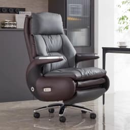 Electric Massage Office Chair, Reclining From 90-160°, with Button Control for Micro-vibration Massage, Suitable for Office Use.