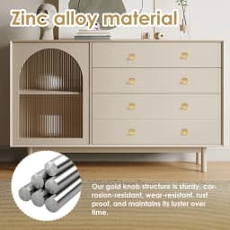 25Pcs Drawer Knob Set Zinc Alloy Cabinet Handles Rustproof Gold Dresser Knobs Decorative Drawer Pull Handle Furniture Hardware