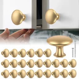 25Pcs Drawer Knob Set Zinc Alloy Cabinet Handles Rustproof Gold Dresser Knobs Decorative Drawer Pull Handle Furniture Hardware