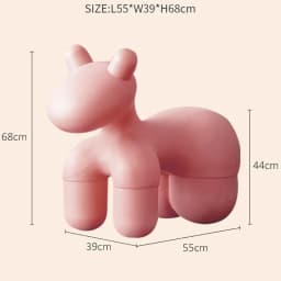 Large Cartoon Children's Chair Living Room Furniture Creative Animal Stool Cashmere Hippo Chair Home Decor Shoe Changing Stool