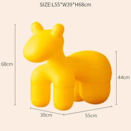 Large Cartoon Children's Chair Living Room Furniture Creative Animal Stool Cashmere Hippo Chair Home Decor Shoe Changing Stool