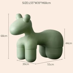 Large Cartoon Children's Chair Living Room Furniture Creative Animal Stool Cashmere Hippo Chair Home Decor Shoe Changing Stool