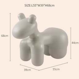 Large Cartoon Children's Chair Living Room Furniture Creative Animal Stool Cashmere Hippo Chair Home Decor Shoe Changing Stool