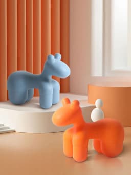 Large Cartoon Children's Chair Living Room Furniture Creative Animal Stool Cashmere Hippo Chair Home Decor Shoe Changing Stool