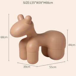 Large Cartoon Children's Chair Living Room Furniture Creative Animal Stool Cashmere Hippo Chair Home Decor Shoe Changing Stool