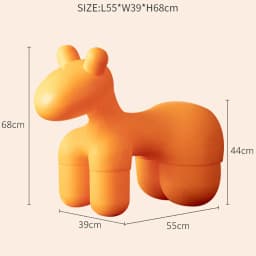 Large Cartoon Children's Chair Living Room Furniture Creative Animal Stool Cashmere Hippo Chair Home Decor Shoe Changing Stool