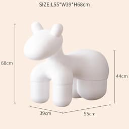 Large Cartoon Children's Chair Living Room Furniture Creative Animal Stool Cashmere Hippo Chair Home Decor Shoe Changing Stool