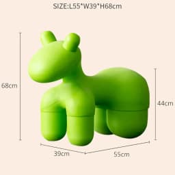 Large Cartoon Children's Chair Living Room Furniture Creative Animal Stool Cashmere Hippo Chair Home Decor Shoe Changing Stool