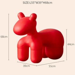 Large Cartoon Children's Chair Living Room Furniture Creative Animal Stool Cashmere Hippo Chair Home Decor Shoe Changing Stool