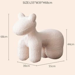 Large Cartoon Children's Chair Living Room Furniture Creative Animal Stool Cashmere Hippo Chair Home Decor Shoe Changing Stool