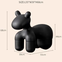 Large Cartoon Children's Chair Living Room Furniture Creative Animal Stool Cashmere Hippo Chair Home Decor Shoe Changing Stool