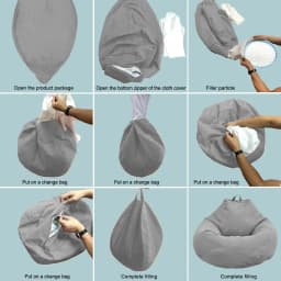 Lazy Sofas Cover Large Bean Bag Cover Without Filler Adults Couch Living Room Bedroom Home Tatami Lounger Comfortable Seat Cover