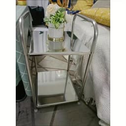 Retro Industrial Style Stainless Steel Edge Table - Multifunctional Sofa Cabinet, Nordic Minimalist Design, Simple and Durable