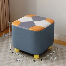 Wooden Waterproof Square Living Room Stools Colorful Creative Design Soft Bedroom Ottoman Simple Cute Modern Home Furniture