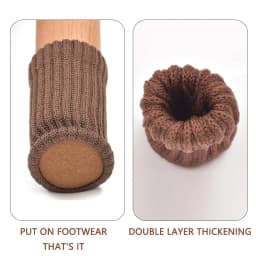 16PCS Knitted Chair Leg Silent Protection Cover Door Handle Wear Resistant Anti Slip Floor Scratch Protection Furniture Foot Mat